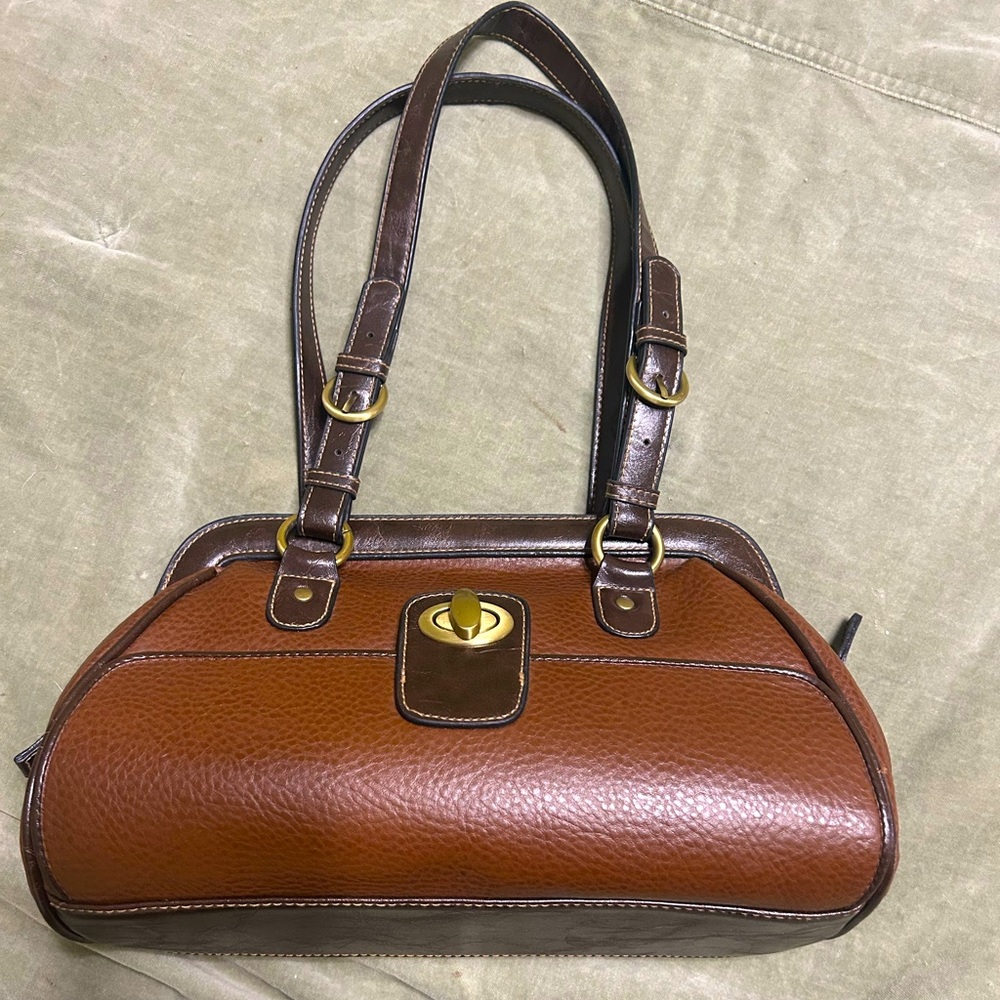 Antique vintage mint condition brown shoulder purse bag